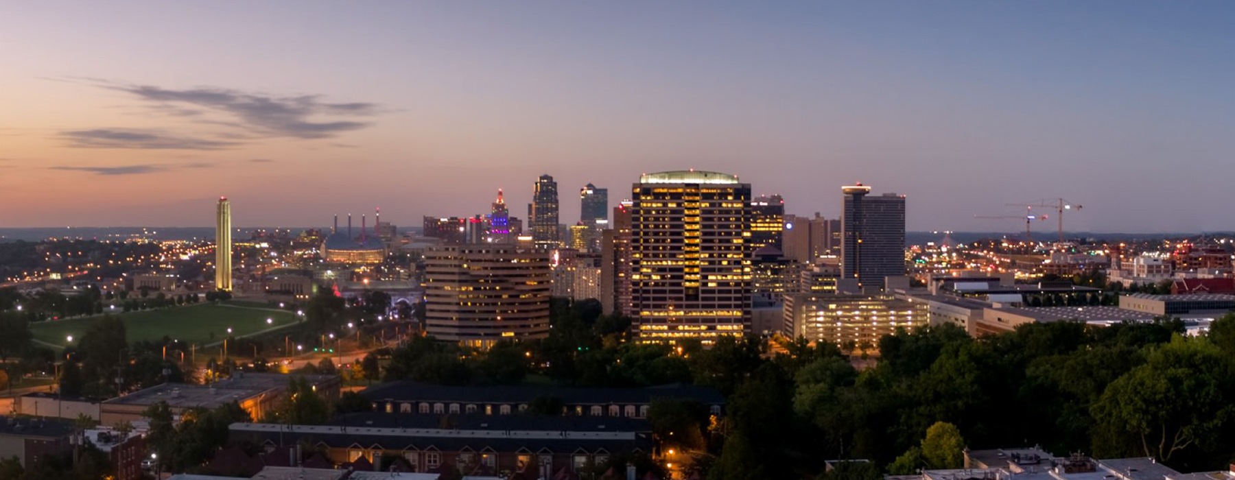 a city with many buildings